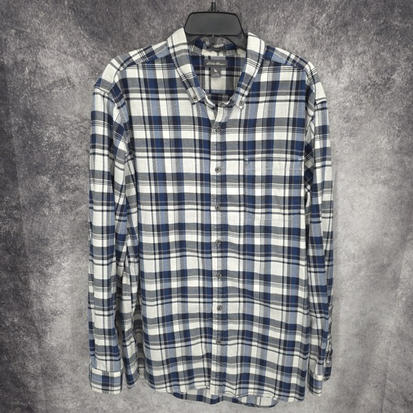 Eddie Bauer Other - Eddie Bauer Flannel Shirt Mens XLT  Plaid Button Up Relaxed Fit Heavyweight